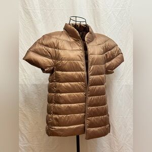 341 - Martha Stewart Tan Quilted Puffer Vest